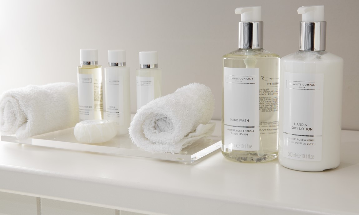 Luxurious toiletries by The White Company
