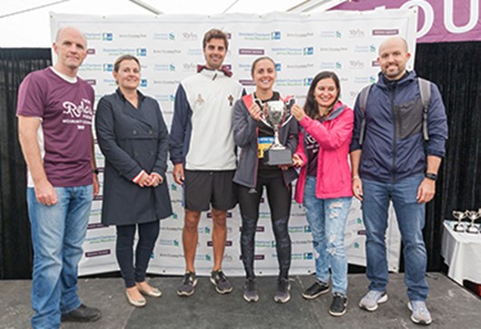 'Super Seymour' marathon team wins Hospitality Cup!
