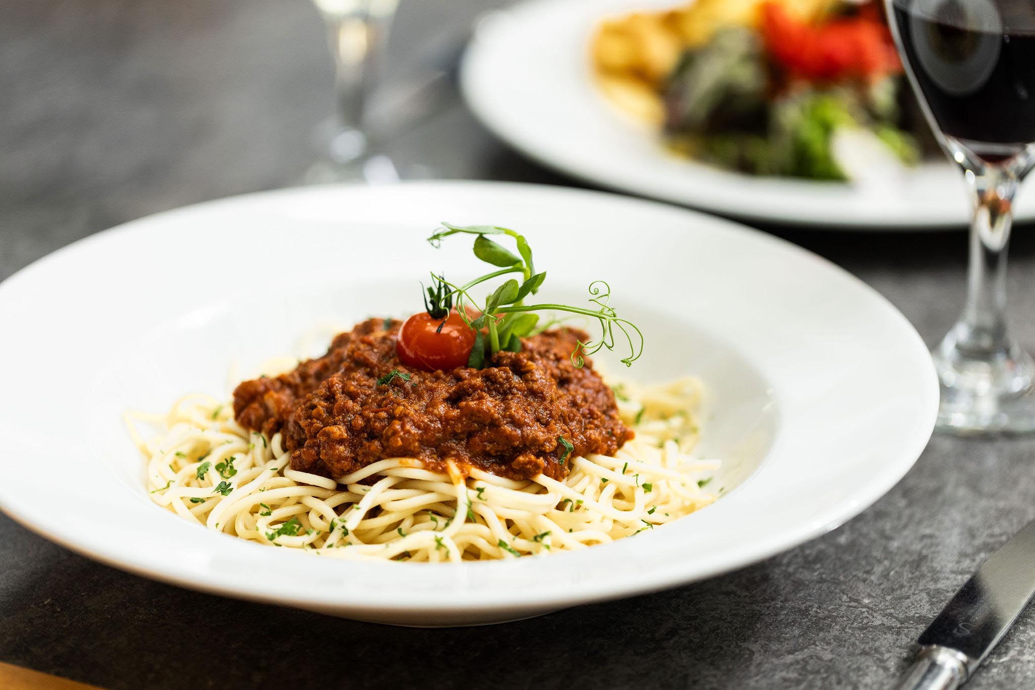 Spaghetti bolognese at Bonetti's