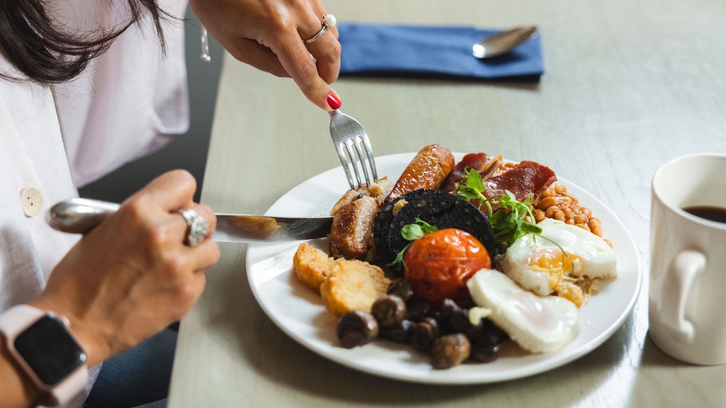 Full English Breakfast at The Belvedere Restaurant