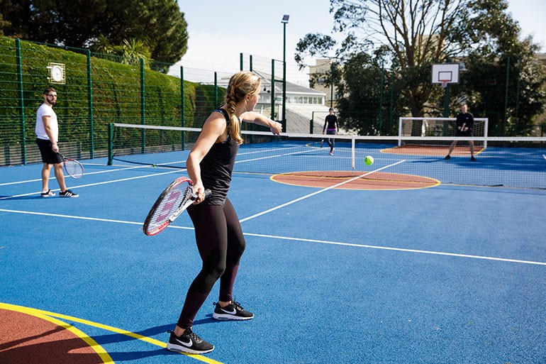 Outdoor tennis, five-a-side and basketball court for hire
