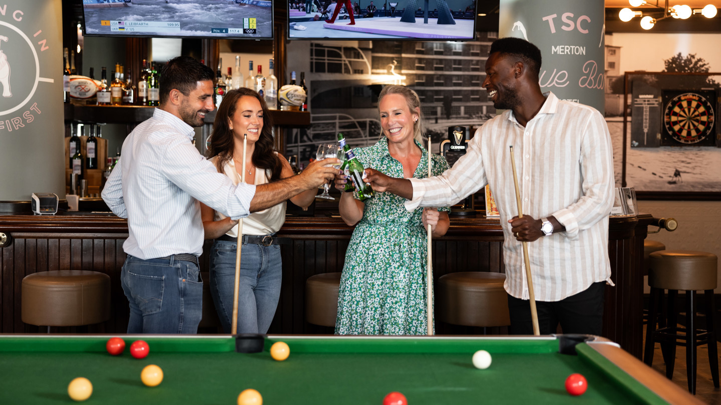 Playing Pool at the Trunk Social Club